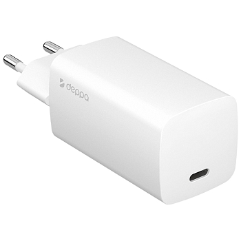 Сетевое ЗУ Deppa USB-C Wall Charger Power Delivery, GaN 65W