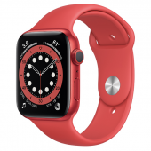 Apple Watch Sport 6 (44mm) Красный, Красный Ростест