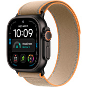 Apple Watch Ultra 4 (49mm) Черный титан, Trail Loop, Песочный (без RuStore)