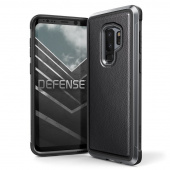 Чехол Samsung S9+ Накладка X-Doria Defense Lux Black Leather