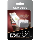 Флешка Samsung EVO Plus, Micro SDXC, 64 Gb