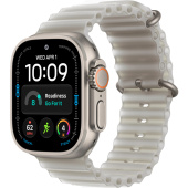 Apple Watch Ultra 4 (49mm) Натуральный титан, Ocean Band, Полупрозрачный Серый (без RuStore)
