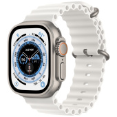 Apple Watch Ultra (49mm) Корпус из Титана, браслет Ocean Band Белый