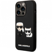 Чехол iPhone 14 Pro Накладка Пластик Karl Lagerfeld 3D Rubber Karl&Choupette Hard
