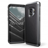 Чехол Samsung S9 Накладка X-Doria Defense Lux Black Leather