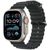 Apple Watch Ultra 2 2024 (49mm) Натуральный титан, Ocean Loop, Черный 