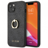 Чехол iPhone 13 Накладка Кожзам Guess 4G + Ring Hard