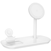 Беспроводная зарядная станция 3 в 1 Deppa MagSafe iPhone, Apple Watch, Airpods 22,5 ватт