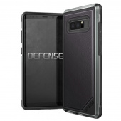 Чехол Samsung Note 8 Накладка X-Doria Defense Lux Black Leather
