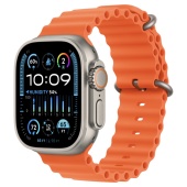 Apple Watch Ultra 2 (49mm) Корпус из Титана браслет Ocean Band Оранжевый