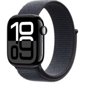 Apple Watch Series 10 (42mm) Алюминиевый корпус, Черный глянец, Sport Loop