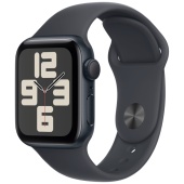 Apple Watch Sport SE 2024 (40mm) Алюминиевый корпус, Полуночный Черный, Sport Band