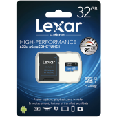 Флешка Lexar High-Performance, Micro SDHC, 32 Gb