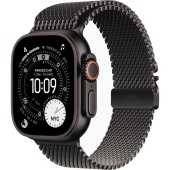 Apple Watch Ultra 3 (49mm) Чёрный титан, Milanese Loop, Чёрный (без RuStore)