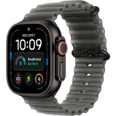 Apple Watch Ultra 4 (49mm) Черный титан, Ocean Band, Полупрозрачный Черный (без RuStore)