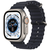 Apple Watch Ultra (49mm) Корпус из Титана, браслет Ocean Band Тёмная ночь