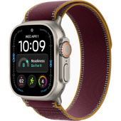 Apple Watch Ultra 4 (49mm) Натуральный титан, Trail Loop, Бургунди (без RuStore)