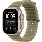Apple Watch Ultra 4 (49mm) Натуральный титан, Ocean Band, Полупрозрачный Зеленый (без RuStore)