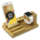Dock Станция Seenda бамбуковая для Apple Watch и iPhone
