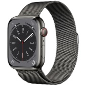 Apple Watch Series 8 (45mm) Стальной корпус, Графит, Milanese Loop (без RuStore)