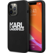 Чехол iPhone 13 Pro Max Накладка Силикон Karl Lagerfeld Liquid Silicone Stack logo Hard