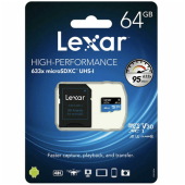 Флешка Lexar High-Performance, Micro SDXC, 64 Gb