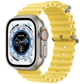 Apple Watch Ultra (49mm) Корпус из Титана, браслет Ocean Band Желтый