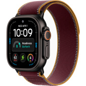 Apple Watch Ultra 4 (49mm) Черный титан, Trail Loop, Бургунди (без RuStore)