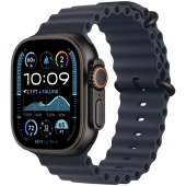 Apple Watch Ultra 2 2024 (49mm) Черный титан, Ocean Loop, Темно-синий 