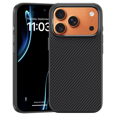 Кевларовый чехол Benks ArmorPro для iPhone 17 Pro (MagSafe) (Накладка Черный Карбон)