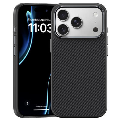 Кевларовый чехол Benks ArmorPro для iPhone 17 Pro (MagSafe) (Накладка Черный Карбон)