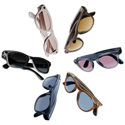 Умные очки Ray-Ban Headliner, каменная оправа, Фотохром: Прозрачные - Тёмно‑Зелёные (Очки Ray-Ban Серый)