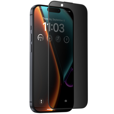 Защитное стекло Benks V Pro для iPhone 14 Pro, 15, 16 Приватное (Защитное стекло Черный)