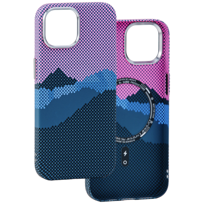 Чехол Luxo Carbon Series для iPhone 15 Pro Магнитный (с MagSafe) (Чехол Luxo S9)