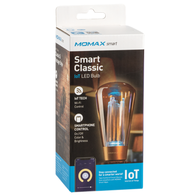 Умная лампочка Momax IB5SR, цоколь 27 мм (Лампочка Momax E27 (IB5SR))
