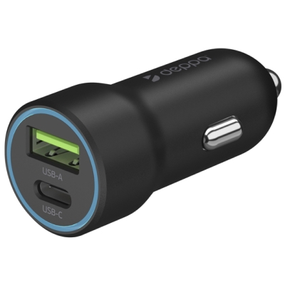 Автомобильное ЗУ Deppa USB-A+USB-C (QC3.0+PD20) 20 ватт