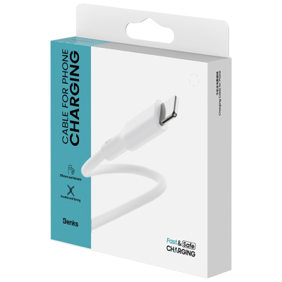 Кабель Benks D45, USB-A → Lightning, длина 1.2 м (Кабель Benks Белый)