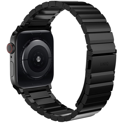 Браслет стальной Uniq Strova для Apple Watch 42, 44, 45mm (Браслет стальной Uniq Черный)