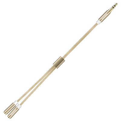 Аудио кабель Baseus AUX Fluency Series 2 в 1 (Кабель Baseus Gold)