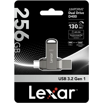 USB флеш карта Lexar JumpDrive Dual D400 USB-C 256 Gb