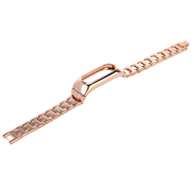 Браслет для фитнес трекера Xiaomi Mi Band Металл (Ремешок Xiaomi Металл Золото)