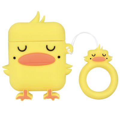 Чехол силиконовый Deppa Funny Animals для AirPods Утка (Чехол силиконовый Deppa Желтый)