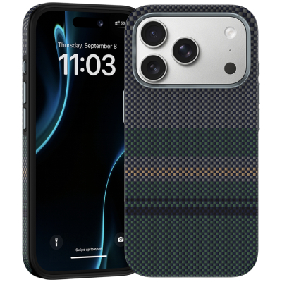 Кевларовый чехол Benks ArmorPro Aurora для iPhone 17 Pro Max (MagSafe) (Накладка Aurora Карбон)