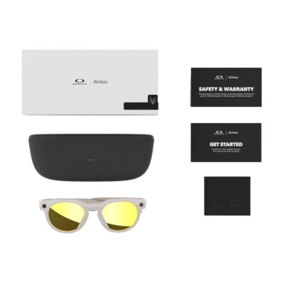 Умные очки Oakley HSTN, Тёпло‑серая оправа, Поляризационные линзы, Золотые линзы с технологией Prizm (Очки Oakley Тёпло‑серый)