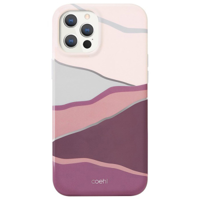 Чехол iPhone 12 Pro Max Накладка Силикон Uniq COEHL Ciel (iPhone 12 Pro Max Накладка Розовый)