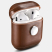 Чехол кожаный для наушников Apple AirPods iCarer (спиннер) (AirPods iCarer Коричневый)