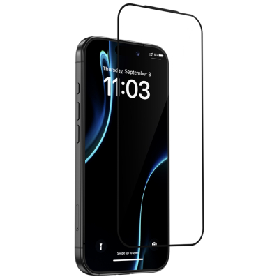 Защитное стекло Benks GlassWarrior для iPhone 17 Pro Глянцевое (Защитное стекло Черный)