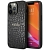 Чехол iPhone 13 Pro Max Накладка Кожзам Guess Croco with metal Logo Hard