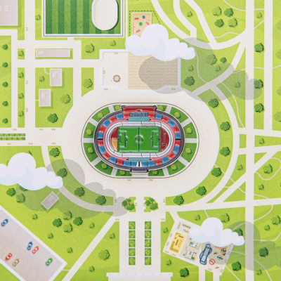 Значок Магнитка Центральный Стадион металлический, Пин