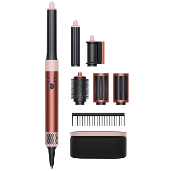 Стайлер Dyson Airwrap Complete Long HS05 Volumise, 6 насадок + футляр, Клубничная бронза / розовый